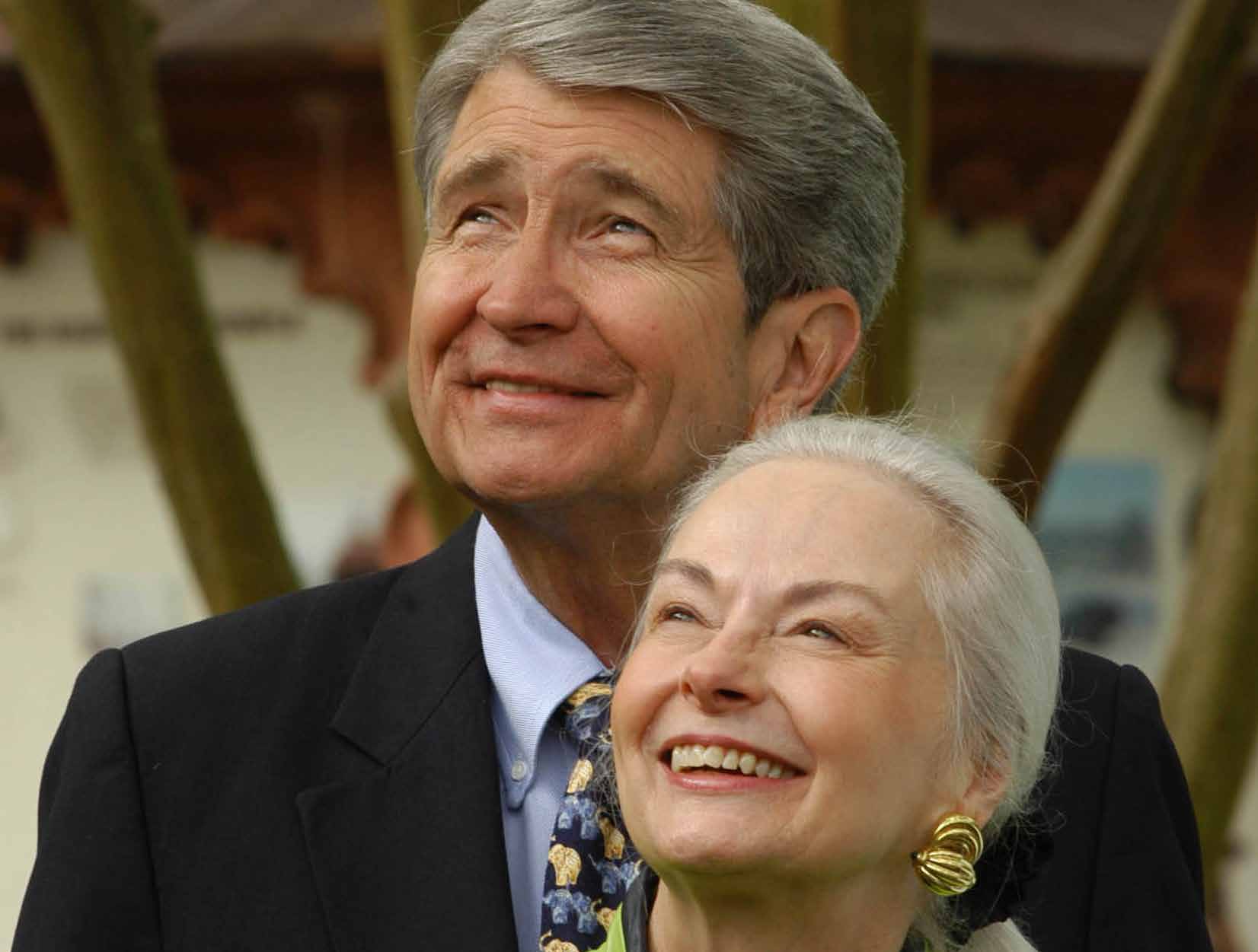 Mr. and Mrs. Taylor looking up